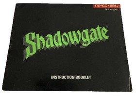 Authentic Original Nintendo NES Shadowgate Manual Only! Instruction booklet