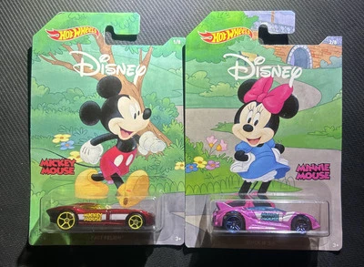 Hot Wheels Disney Mickey Mouse #1/8 and Minnie Mouse #2/8, 2017 Set - Image 1 of 3