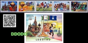 JUEGOS OLÍMPICOS DE MOSCÚ LESOTO 1980 (plegados) + S/S mnh **FÚTBOL💲ENVÍO GRATUITO💲 - Imagen 1 de 1