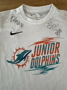 Miami Dolphins Signed Junior Dolphins Nike Kids Small # 89 & #98 Autographed - Picture 1 of 9