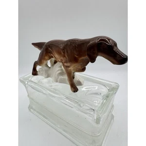 Perro de cerámica coleccionable vintage ruso Lomonosov marrón irlandés Setter U226 - Imagen 1 de 6