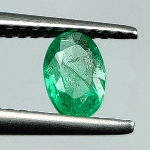 0.40 CT - Natural Emerald Oval Cut Top Luster Green Gem Zambian - 8472 - Imagen 1 de 2