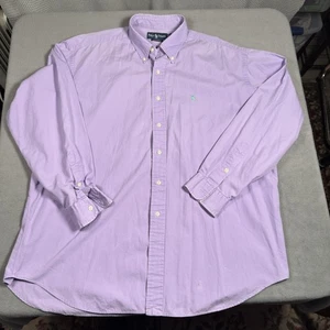 Ralph Lauren Hemd Herren XL Lila Blake Button Down Oxford Baumwolle Pony Logo - Bild 1 von 7