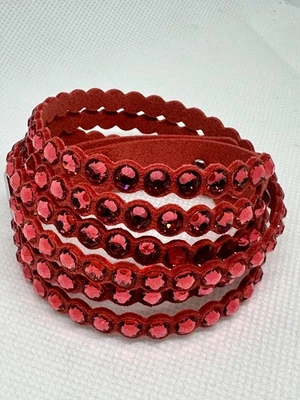 NUEVO EN CAJA GARGANTILLA PULSERA ENVOLVENTE CORAL ROJO SWAROVSKI SLAKE PADP #5531287 AJUSTABLE Foto 1 de 4