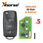 10X Xhorse Xkb510en Universal Remote Key For B5 3 Button For Vvdi Key Tool/Vvdi2