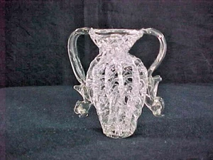 Urne Vase Ornament gesponnenes Glas 2 1/2" - Bild 1 von 4