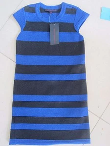 BNWT French Connection LUREX PARTY Girls Dress New Size 6, 7 Years BLUE BLACK - Picture 1 of 4