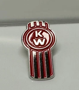 Kenworth Trucking Company KW Logo Advertising Enamel Lapel Hat Pin - Picture 1 of 1