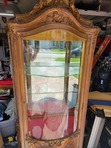 Circa 1880's French Verne Martin/Vitrine Gilt and Painted Cabinet $1180.00 Cover