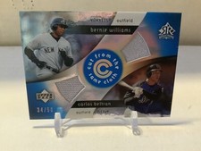 2005 Upper Deck Reflections Dual Jersey Bernie Williams / Carlos Beltran #34/50