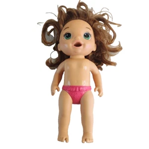 Baby Alive Doll 2021 Brown Hair Blue Eyes Pink Plastic Diaper Baby Doll Babydoll - Picture 1 of 11