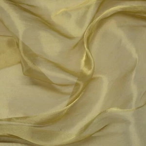 Light Gold Metallic Silk Organza, 44" Wide, By The Yard (TS-7201) - Picture 1 of 3