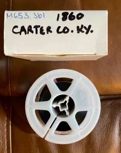 1860  CARTER COUNTY KY CENSUS NATIONAL ARCHIVES MICROFILM ROLL M653.361 - Photo 1 sur 2