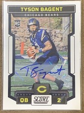 Tyson Bagent 2023 Panini Score AUTO Rookie Card RC Bears Signed 📈