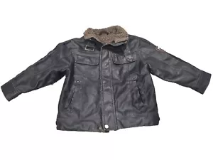 Hawke & Co. Jacket Bomber Motocross Brown Lined, Sherpa Collar Size 4T - Picture 1 of 6