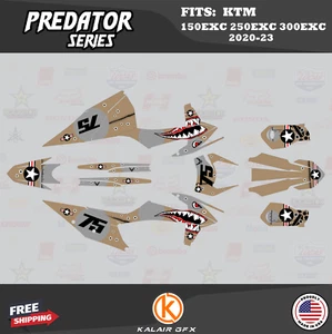 Graphics Kit for KTM 150EXC, 250EXC, 300EXC (2020-2023) Predator - TAN - Picture 1 of 6