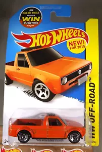 Hot Wheels #124 2015 HW todoterreno/HW Hot Trucks Volkswagen Caddy naranja con 5 radios - Imagen 1 de 5