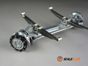 RC metal parts for 1/14 Tamiya truck Front axle set w/  spring for scania volvo  - Picture 1 of 5