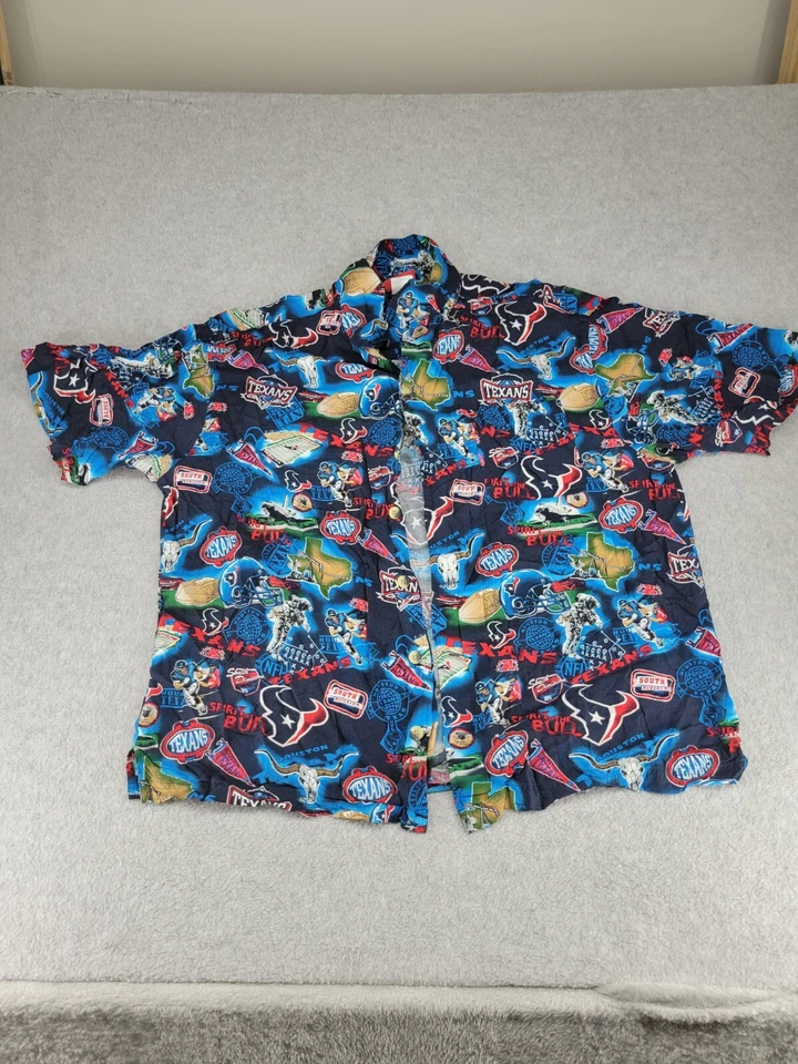 Camisa masculina Houston Texans temporada inaugural NFL vários padrões botão para cima - Imagem 1 de 4