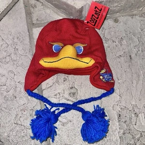New ZooZatz Kansas Jayhawks Official NCAA Mascot Knit Beanie Tassel Hat - Picture 1 of 4