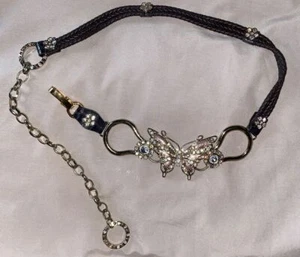d.i.a. Butterfly Motif Rope Belt in Dark Brown with Stone Embellishment - Picture 1 of 10