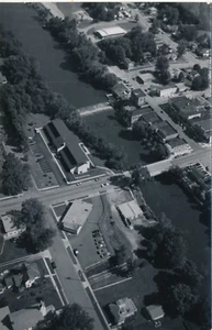 Vista aérea de Albany, Wisconsin WI post 1950 RPPC - Imagen 1 de 2