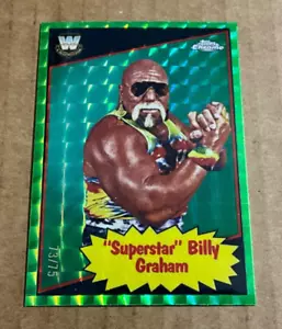 2025 Topps Chrome WWE 1985 Legend Superstar Billy Graham Green Geometric /75 - Picture 1 of 2