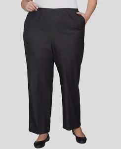 Alfred Dunner Womens Black Comfort Waistband Short Length Pants Plus Size 22W - Picture 1 of 3