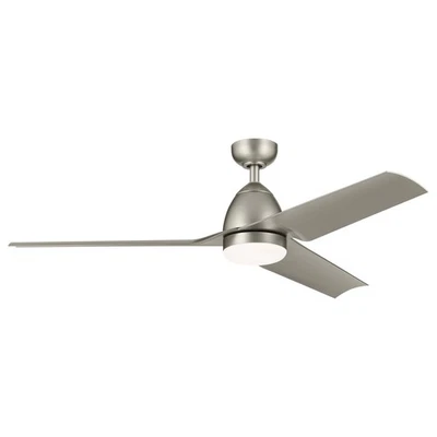 Painted Brushed Nickel 54"Ceiling Fan from the Fit Collection - Image 1 of 4
