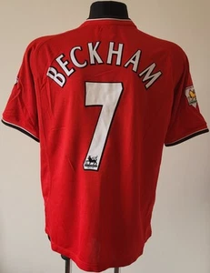 Manchester United 2000 - 2002 Heim Fußball Umbro Trikot #7 Beckham Größe... - Bild 1 von 8