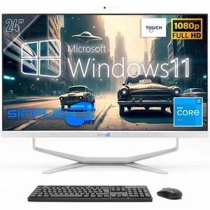 All In One AIO 24" FHD Touchscreen I5 6Th Gen Win11 16GB 960GB Fixed Webcam 2K - Picture 1 of 9