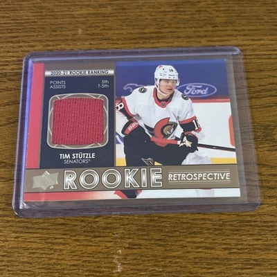 2021-22 Upper Deck Tim Stutzle Rookie Retrospective Jersey #RR-17 Senators - Image 1 of 2