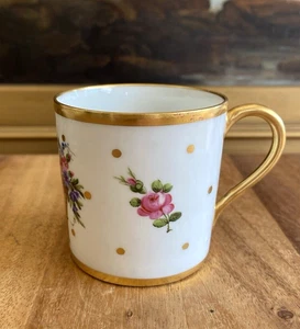 MAISON DELVAUX Rue Royale PARÍS TAZA DE DE DEMITASSE pintada a mano antigua - Imagen 1 de 9