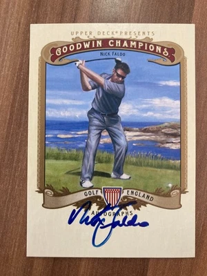 2012 Upper Deck Goodwin Champions - Authentic Memorabilia Nick Faldo signed - Image 1 of 2