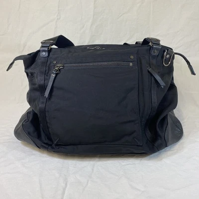 Timbuk2 PKF15 Mensajero de cercanías Laptop Maletín Bolso Cuero Negro Acentos hexagonales Foto 1 de 4