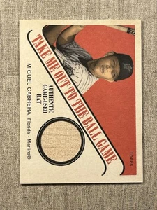 Miguel Cabrera 2004 Topps Cracker Jack BAT Relic Card #TB-MC Marlins HOF SP - Picture 1 of 2