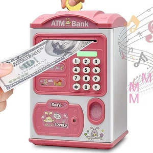 Piggy Bank Safe Money Box Bank Electronic Password Lock ATM Cash Coin Kids Gift - Picture 1 of 20