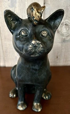 SPI Home Rivalry Garden Statue Cat/Mouse Cast Iron decor 13.5 x 10.5 - Image 1 of 4