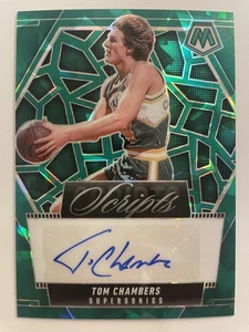 2024-25 Panini Mosaic Scripts Auto Tom Chambers Green Ice MS-TOM - Foto 1 di 2