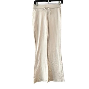 Express Creme Y2K Baumwolle Jogginghose Bootcut Schlaghose Kordelzug Vintage XS - Bild 1 von 5