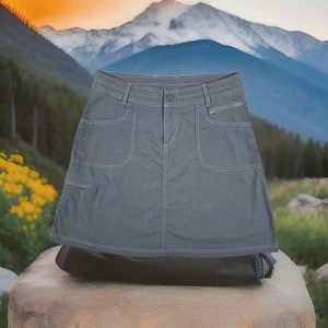 Kuhl Gray Vala Cargo ALine Skirt Womens Size 6 Hiking Outdoor Athleisure - Picture 1 of 12