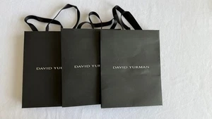 (3) DAVID YURMAN EMPTY BLACK GIFT BAG - 7 7/8" x 9.75" X 3.75" - Picture 1 of 5