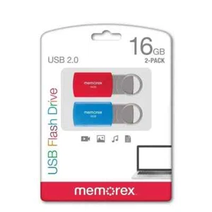 Memorex USB 16GB Flash Drive 2.0 Memory Stick Pendrive Thumb 2pk - Picture 1 of 3