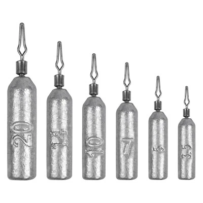 10-30er Pack Pencil Drop Shot Gewichte Angeln Senker Größen 3,5g/21g, 1/8oz-3/4oz - Bild 1 von 4