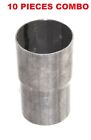 10Pcs X Universal Aluminized Steel Piping Reducer 2" I.D. To 2" O.D. 3.6" Length