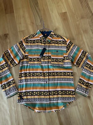 10 Deep Aztec Button Up Shirt Heavy Weight Size Large BRAND NEW NEVER WORN - Image 1 of 3