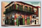 Carte postale Louisiane Nouvelle-Orléans LA vieille maison d'absinthe linge de rue bourbon années 1940