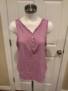 Postmark lila & weiß gestreiftes Popover-Tanktop, Größe Large - Bild 1 von 5