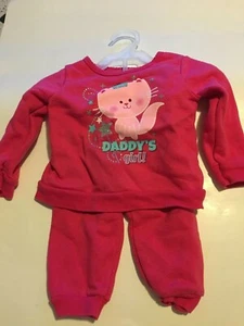 Garanimals Daddy Niñas Gatos Sudadera y Pantalones con Vellana Set 2 PIEZAS 6-9 M - Imagen 1 de 4
