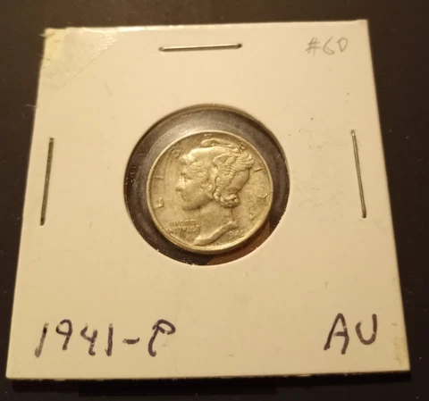 1941 MERCURY DIME. NICE COIN  FREE SHIP 🛳 Cover
